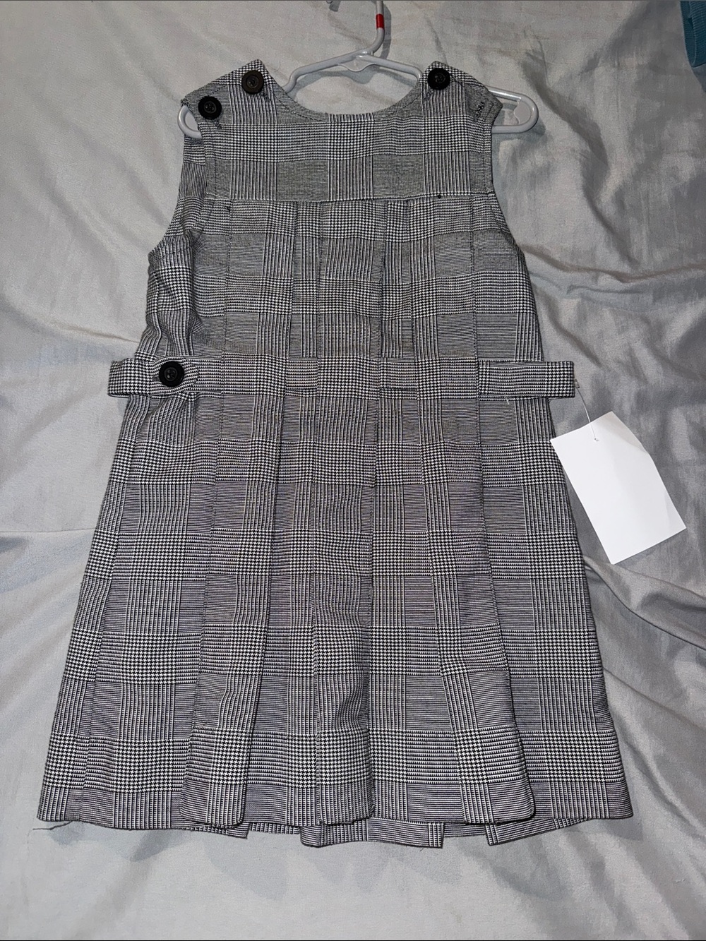 Black and white uniform dress